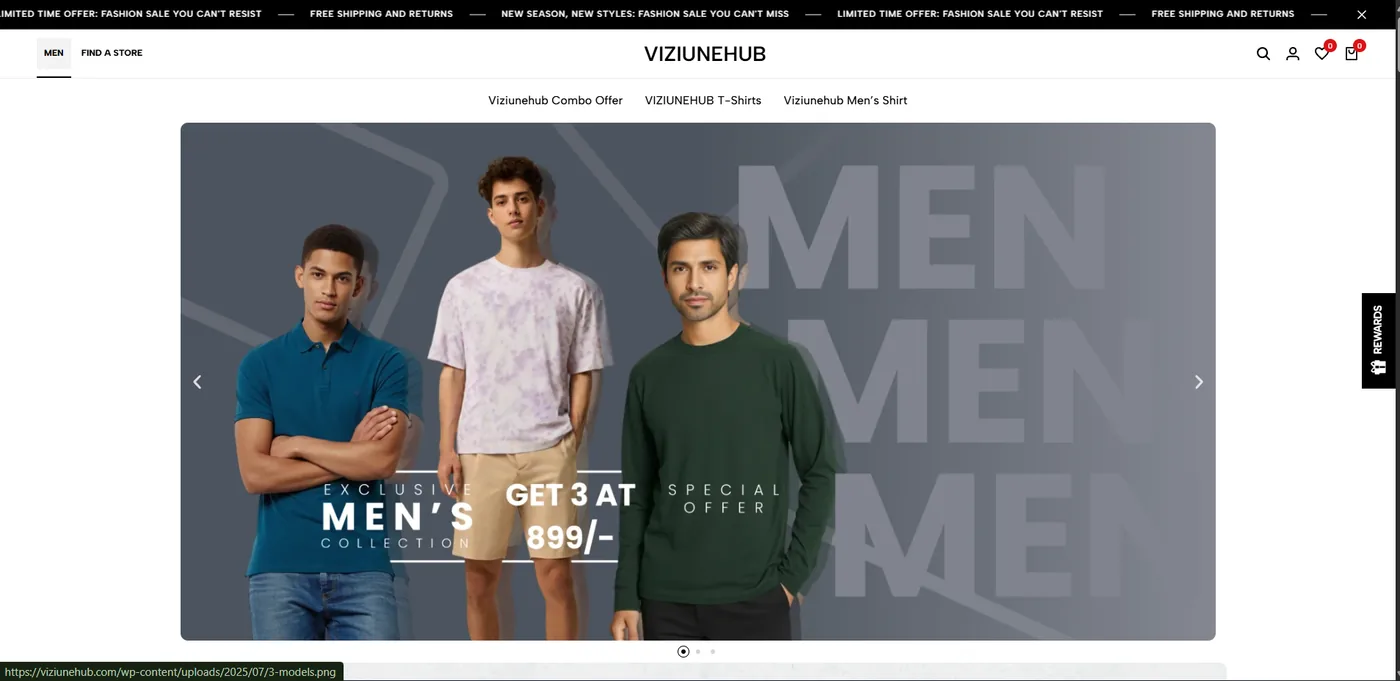 Viziunehub India Private Limited live e-commerce preview